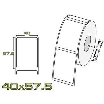 Термоетикетка ECO 40/57.5 40_57_5_eco фото
