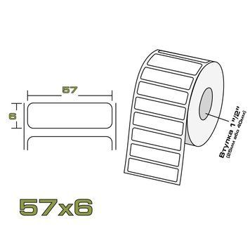 Термоетикетка ECO 57/6 57_6_eco фото