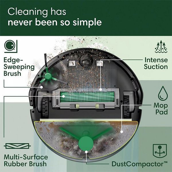 iRobot Roomba Combo DustCompactor 205 (Black) робот для комбінованого прибирання  L121040 фото